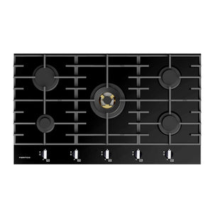 Parmco Gas Cooktop 90cm 5 Burner Black Glass