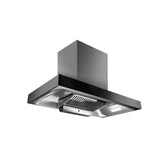 Midea T Model Rangehood 90cm 1,200m3/h max extraction Stainless Steel / Black Glass with Touch & Gesture Control