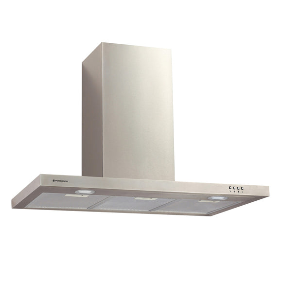 Parmco T Model Low Profile Rangehood 90cm 1,000m3/h. max extraction Stainless Steel with Push Button Control - Buyrite Appliances