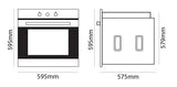 Parmco Built-in Electric Oven 60cm 5 Function 80L Stainless Steel