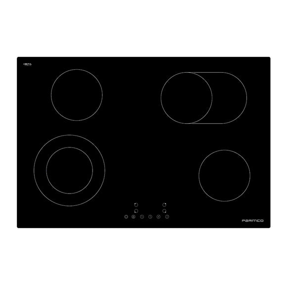 Parmco Ceramic Cooktop 77cm Black Glass with Touch Control
