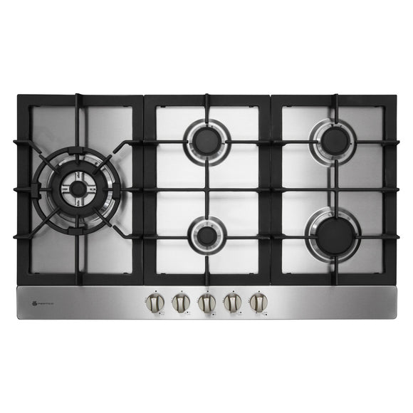 Parmco Gas Cooktop 90cm 5 Burner Stainless Steel
