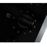 Parmco Ceramic Cooktop 60cm Black Glass with Knobs and Silver Edges - Buyrite Appliances