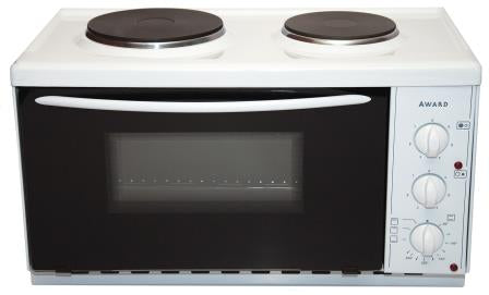 Award Benchtop Electric Oven with Hotplates White - Buyrite Appliances
