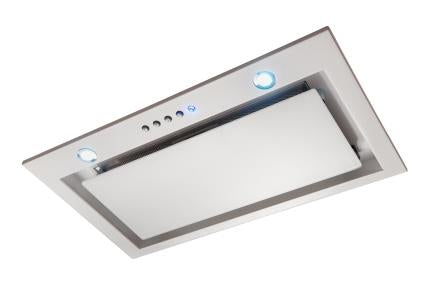 Award Powerpack Rangehood 52cm 800m3/h max. extraction White Glass with Soft Touch Control - Buyrite Appliances