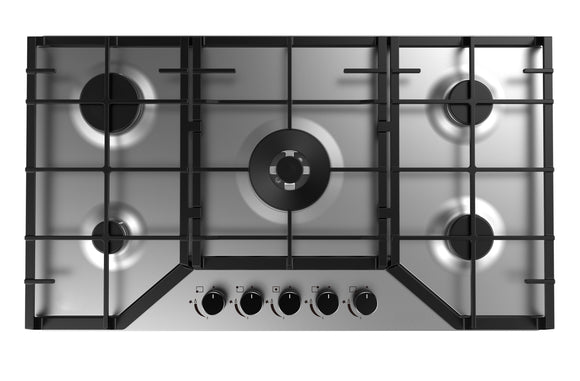 Polo Gas Cooktop 90cm 5 Burner Stainless Steel - Buyrite Appliances
