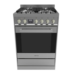 Parmco Freestanding Electric Stove 60cm  8 Function 76L with Gas Cooktop Stainless Steel - Buyrite Appliances