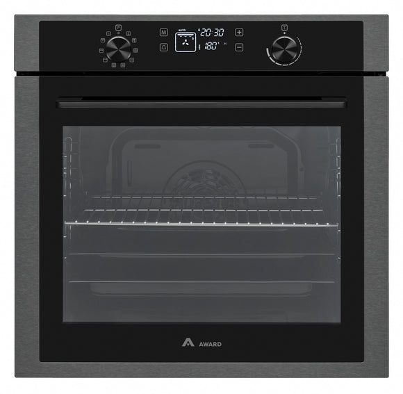 Award Built-in Electric Pyrolytic Oven 60cm 10 Function 80L Black - Buyrite Appliances