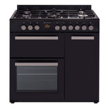 Parmco Freestanding Electric Stove Country Style 90cm 6 Function 66L+66L with Gas Cooktop Black - Buyrite Appliances