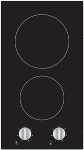 Award Ceramic Cooktop 30cm Black Glass with Knobs - Buyrite Appliances
