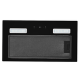 Midea Powerpack Rangehood 52cm 1,150m3/h max. extraction Black Glass with Soft Touch Controls - Buyrite Appliances