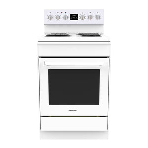 Parmco Freestanding Electric Stove 60cm 8 Function 76L with Coil Element Cooktop White - Buyrite Appliances