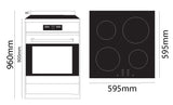 Parmco Freestanding Electric Stove 60cm 8 Function 76L with Induction Cooktop Stainless Steel - Buyrite Appliances