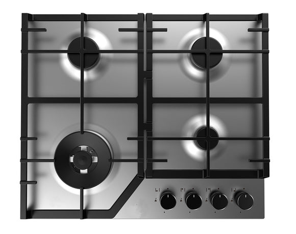 Polo Gas Cooktop 60cm 4 Burner Stainless Steel - Buyrite Appliances