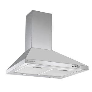 Parmco Canopy Rangehood 60cm 500m3/h max. extraction Stainless Steel with Push Button Control - Buyrite Appliances