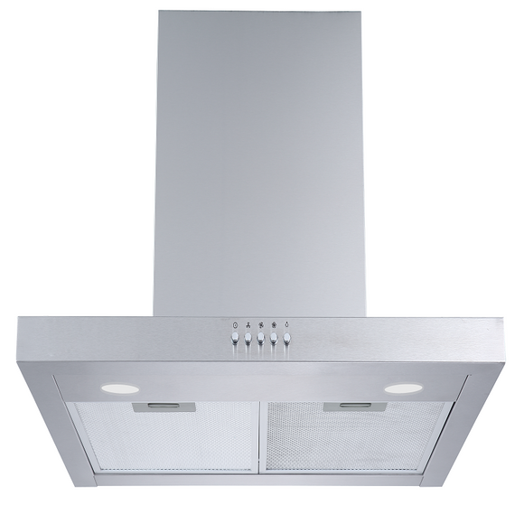 Midea T Model Rangehood 60cm 800m3/h max. extraction Stainless Steel with Push Button Control - Buyrite Appliances