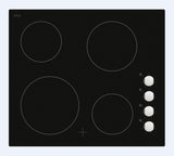 Award Built-In Electric Oven 60cm 6 Function 70L Stainless Steel and Award Ceramic Cooktop 60cm Black Glass with Knobs - Buyrite Appliances